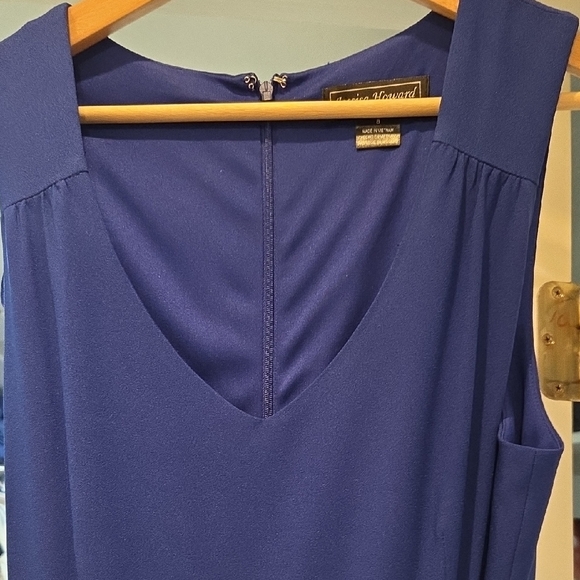 Adrianna Papell Royal Blue V-Neck pant romper - Picture 1 of 7